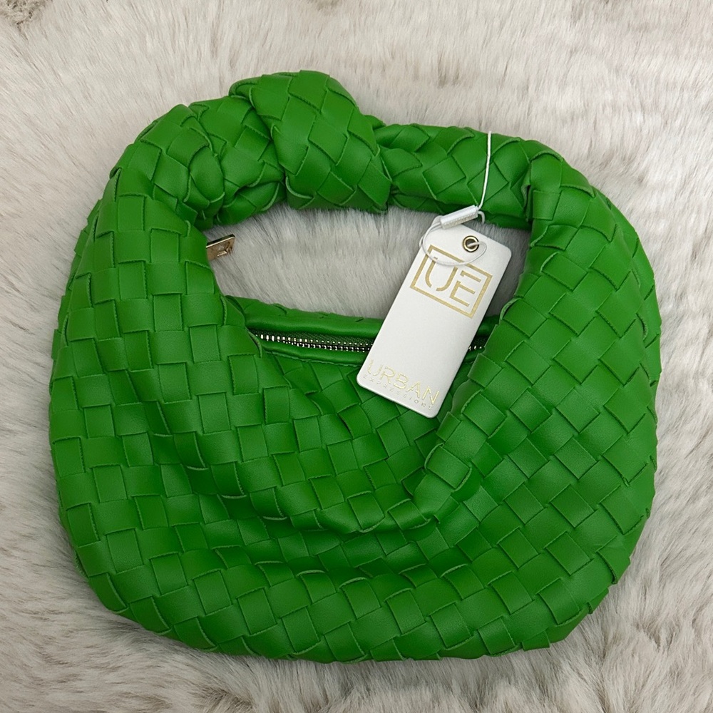 Urban Expressions Green Woven Hobo Bag